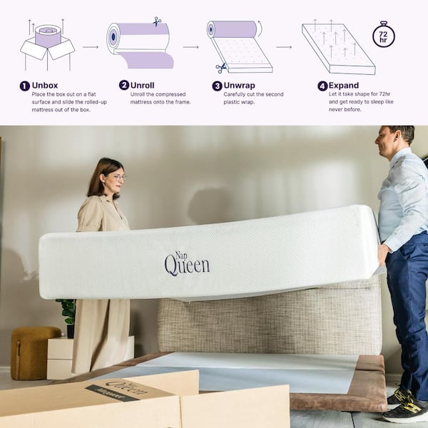 Charlotte Queen Medium Bamboo Charcoal Memory Foam 10 in. Mattress