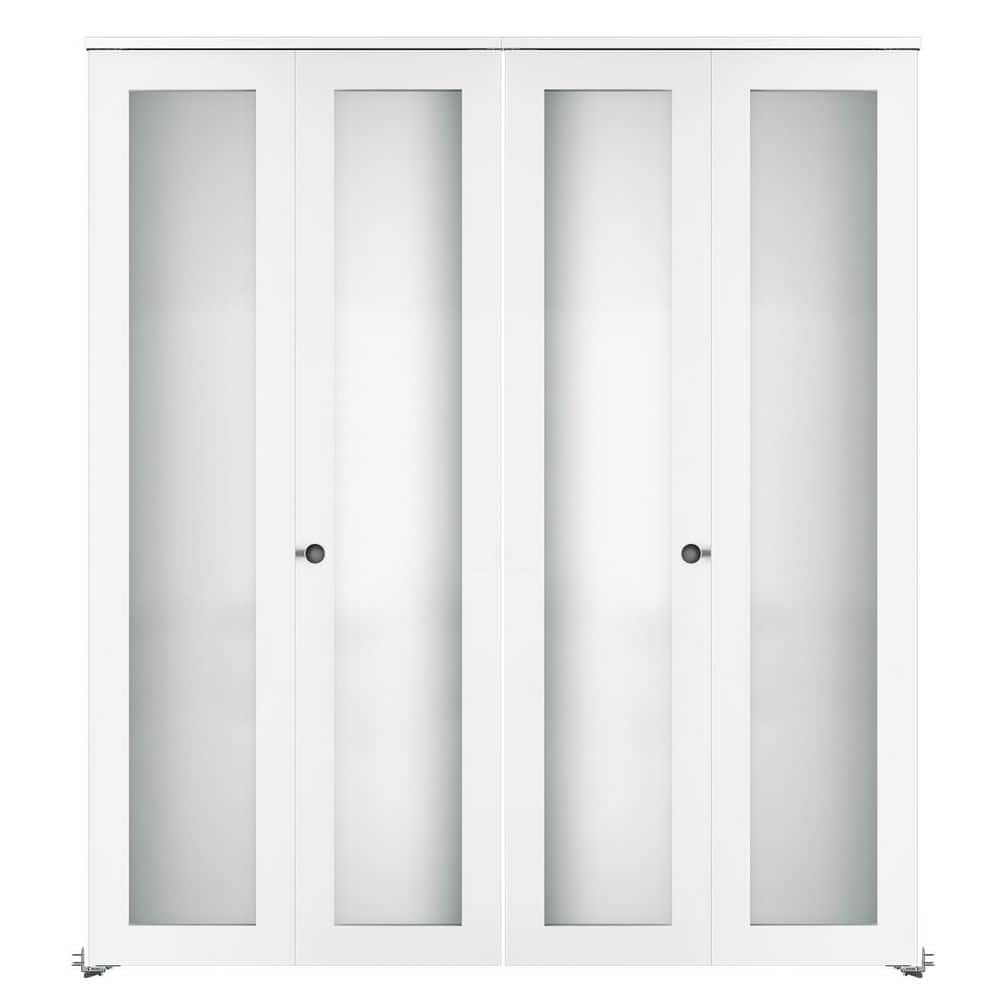 SOCBAZZAR 48 in. x 78 in. (Double 24 in. ) 1-Lite Frosted Glass
