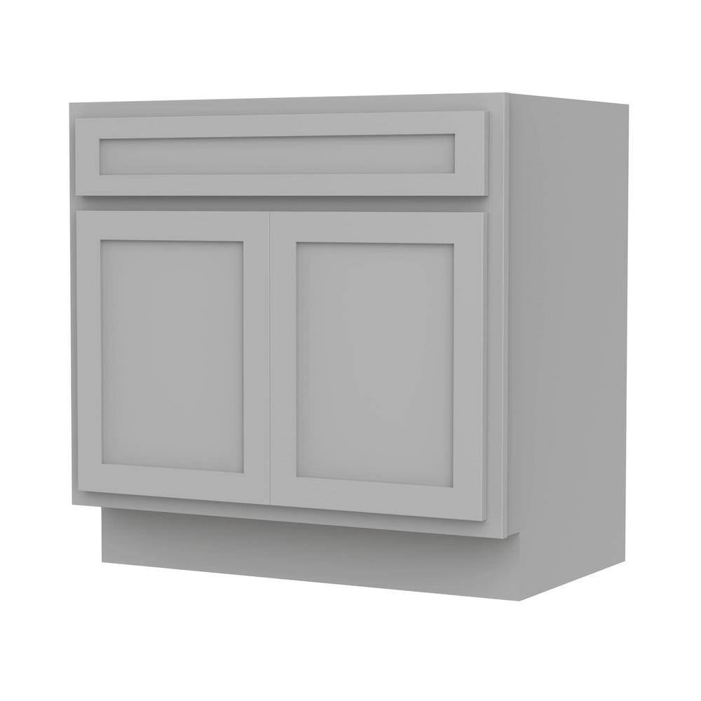 Gray Engineered Wood Shaker Style Bathroom Vanity Cabinet, 39" x 21" x 32.5"