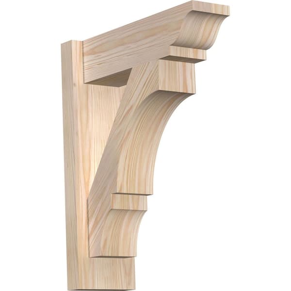 Ekena Millwork 6 in. x 20 in. x 16 in. Douglas Fir Balboa Traditional Smooth Outlooker