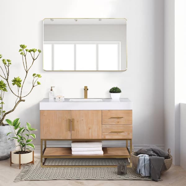 Altair Bianco 48 in. W x 22 in. D x 34 in. H Single Sink Bath Vanity in ...