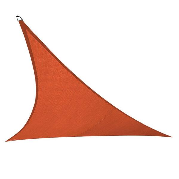 Coolaroo 15 ft. x 12 ft. x 10 ft. Terracotta Right Triangle Ultra Shade Sail