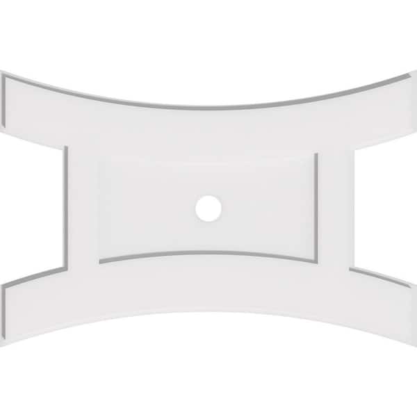 Ekena Millwork 32 in. W x 21-3/8 in. H x 2 in. ID x 1 in. P Haven Architectural Grade PVC Contemporary Ceiling Medallion