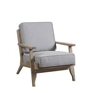 Malibu Grey Accent Chair 28.5 in. W x 35.5 in. D x 34 in. H