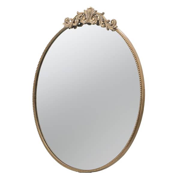 36 in.W x 39 in.H Round Gold Metal Frame Mirror, Wall Mounted for Bathroom