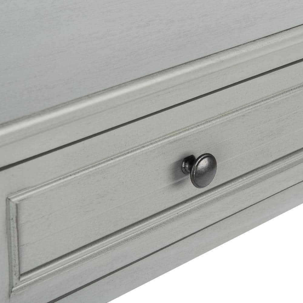 Distressed Gray Pinewood Hallway Table with Storage