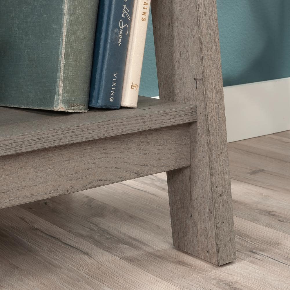 Mystic Oak Adjustable 5-Shelf Bookcase with Cubes