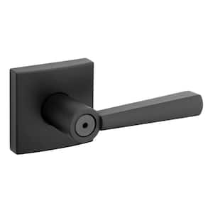 Kwikset Casey Matte Black Bed/Bath Privacy Door Handle Featuring Microban  with Lock 300CSLSQT5146AL - The Home Depot