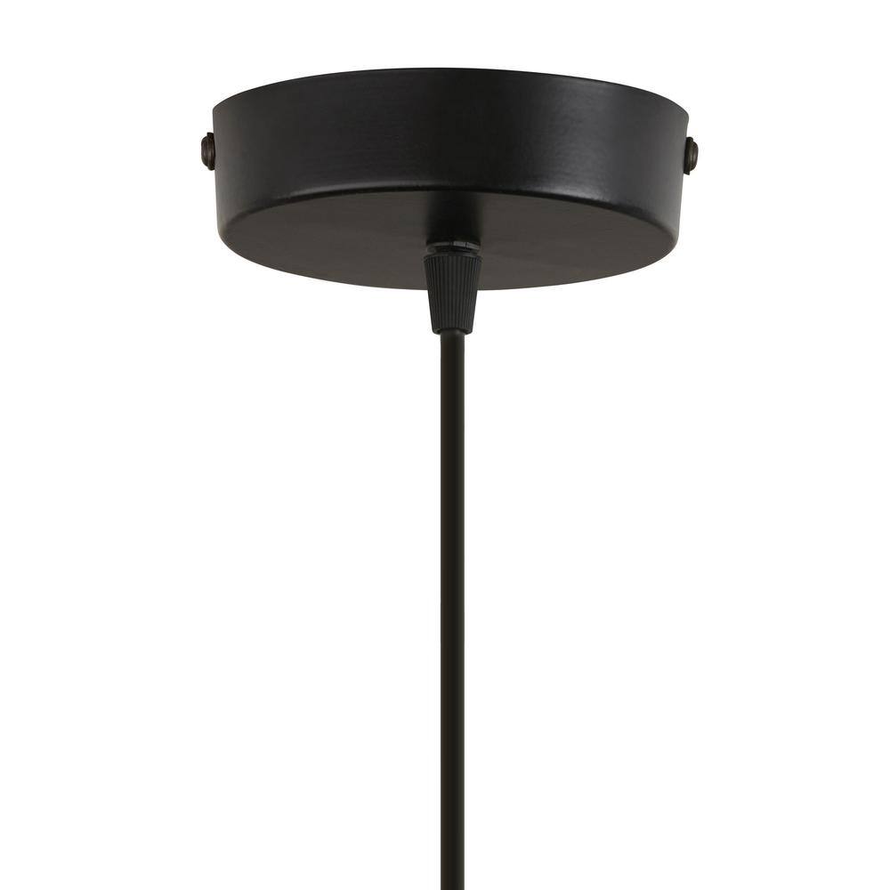 Delphine 4.5" Black and Clear Glass Pendant Light