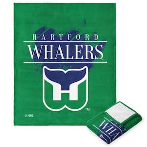 NHL Vintage Hockey Hartford Whalers Silk Touch Multi-Color Throw Blanket