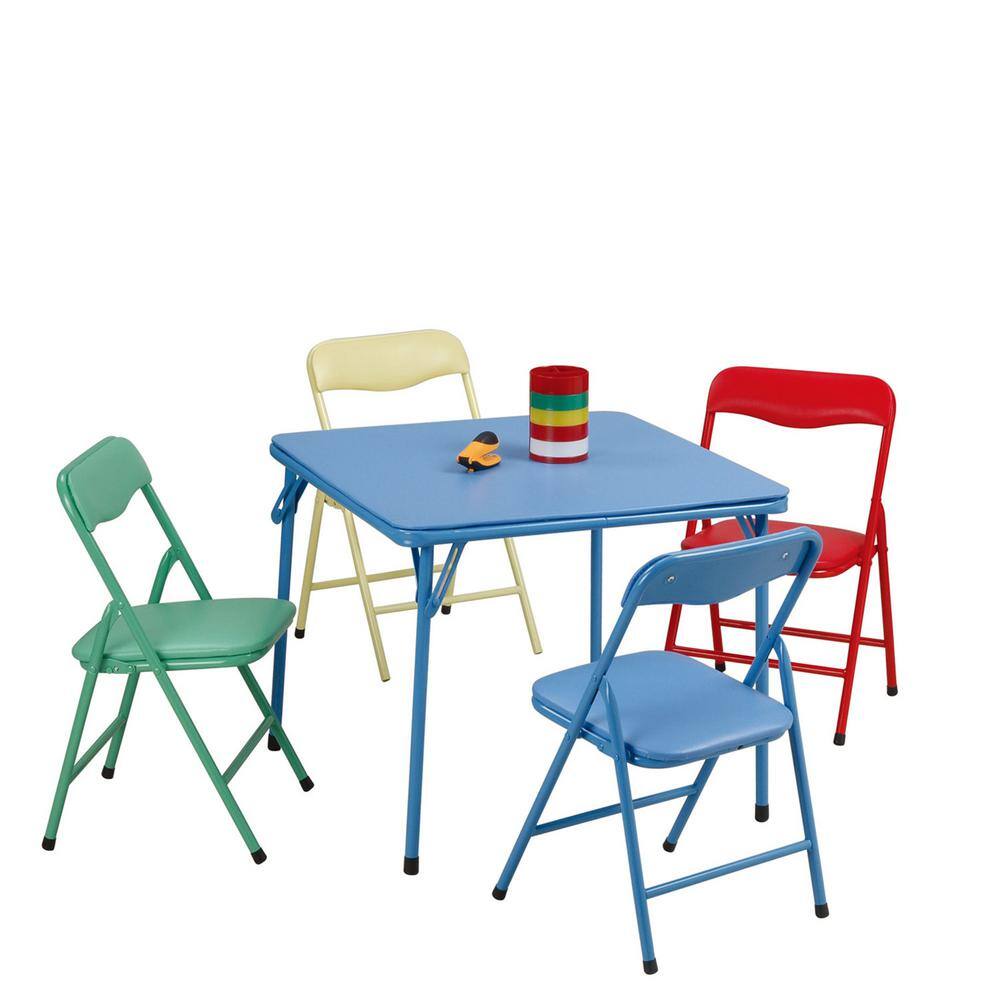 Plastic Development Group 5Piece Kids Table and Chair Set, Multicolor