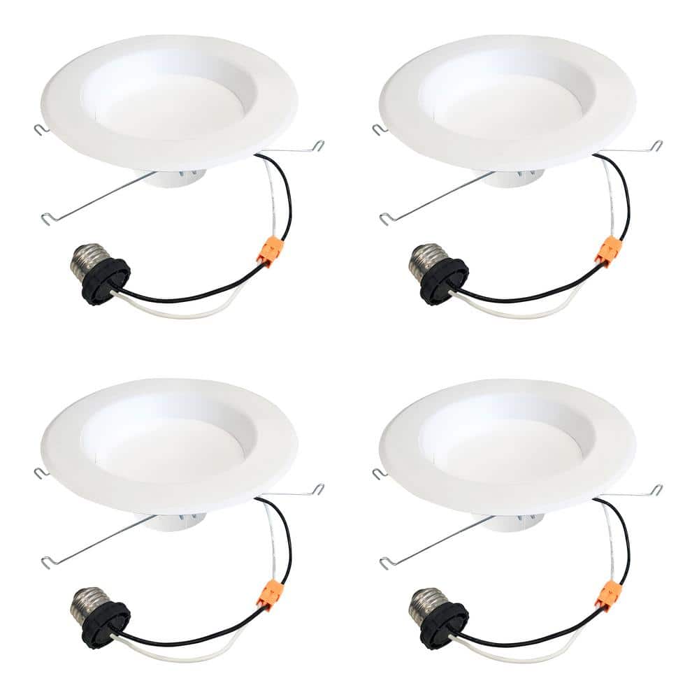 14 Watt Adjustable White LED Recessed Downlight with E26 Adapter