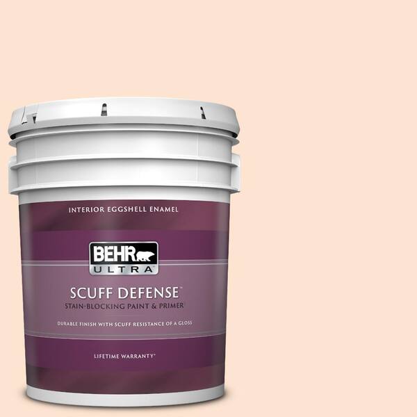 BEHR ULTRA 5 gal. #280C-1 Champagne Ice Extra Durable Eggshell Enamel Interior Paint & Primer