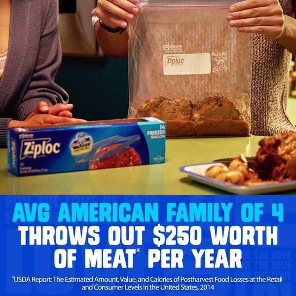 Ziploc Freezer Quart Plastic Bag - Value Pack (38-Count) 665255