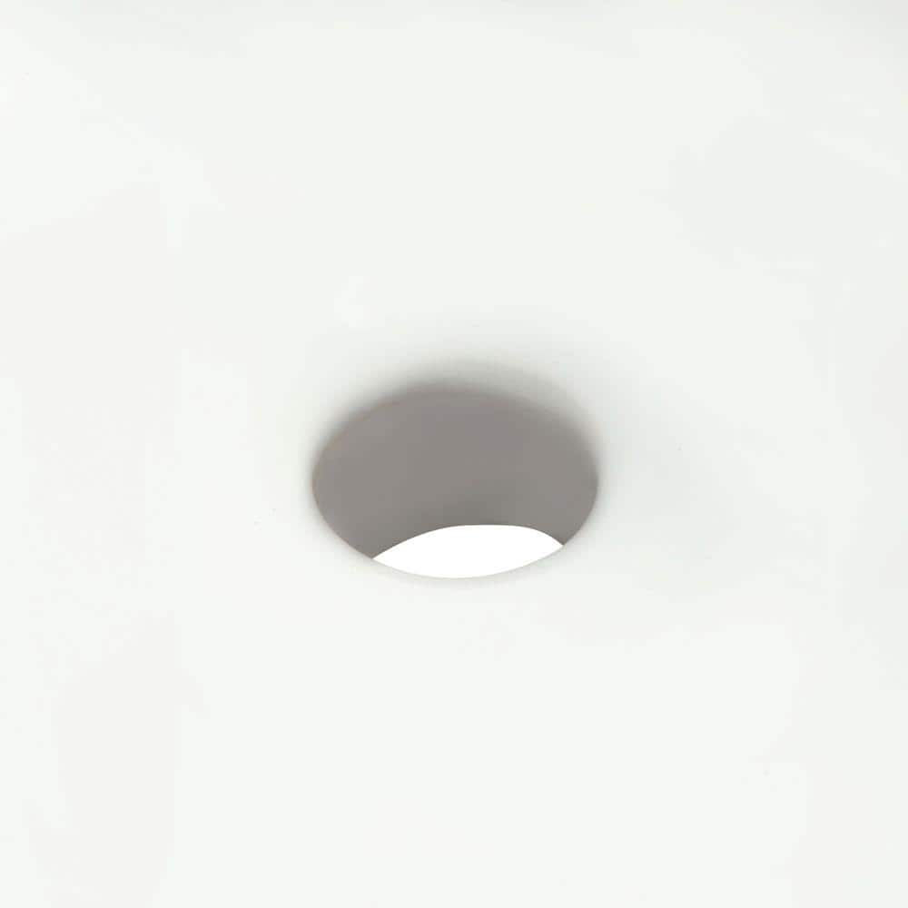 White Ceramic Oval Drop-In Bathroom Sink with Overflow