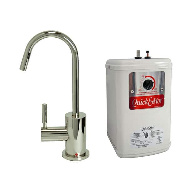 Unbranded Single-Handle Hot Water Dispenser Faucet with Heating Tank in Polished Nickel