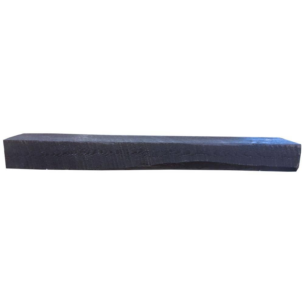 Solid Spruce Rough-Hewn Mantel 4 in. x 8 in. x 5 in. Fireplace Shelf