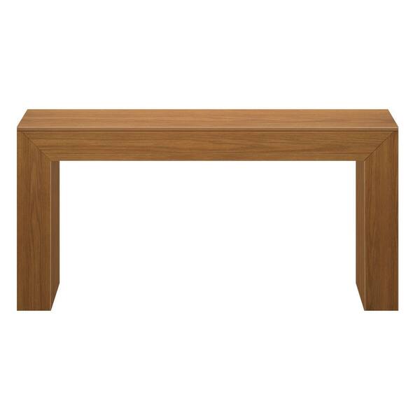 PLANK+BEAM Grande 66 in. Pecan Wirebrush Rectangle Wood Console