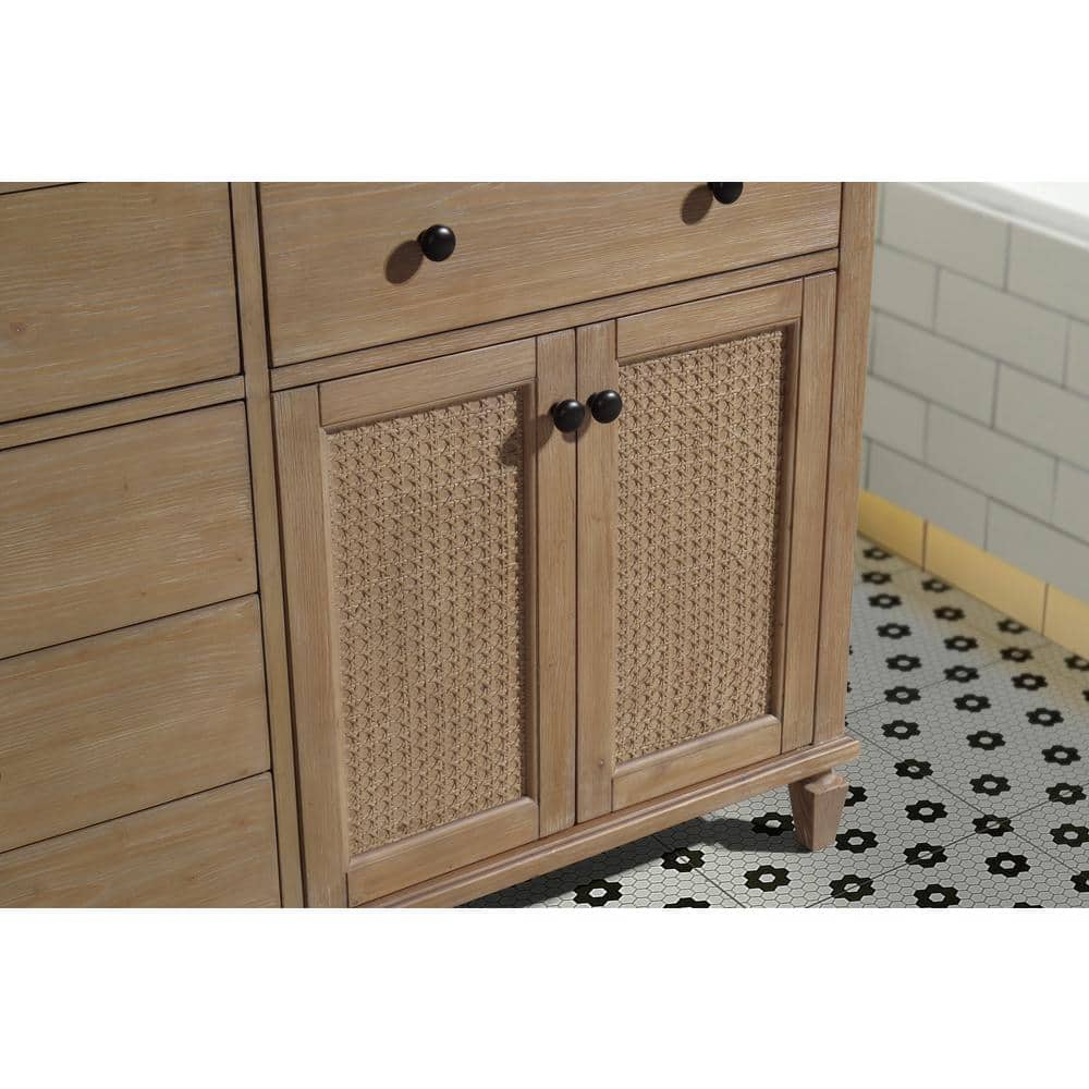 Annie 72" Weathered Fir Double Sink Bathroom Vanity