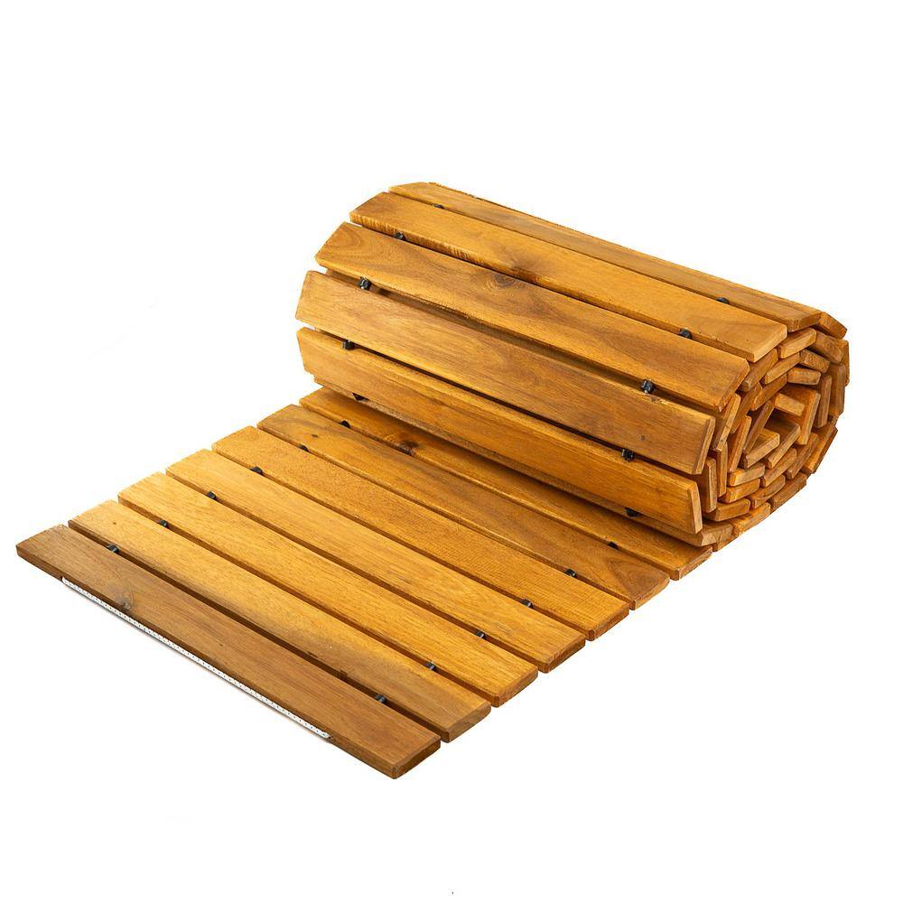 96 in. x 17 in. Garden Roll Out Wooden Pathway Deck Tile Sample, Wood Color, Covering 11.33 sq. ft. price history on PriceWatchPro