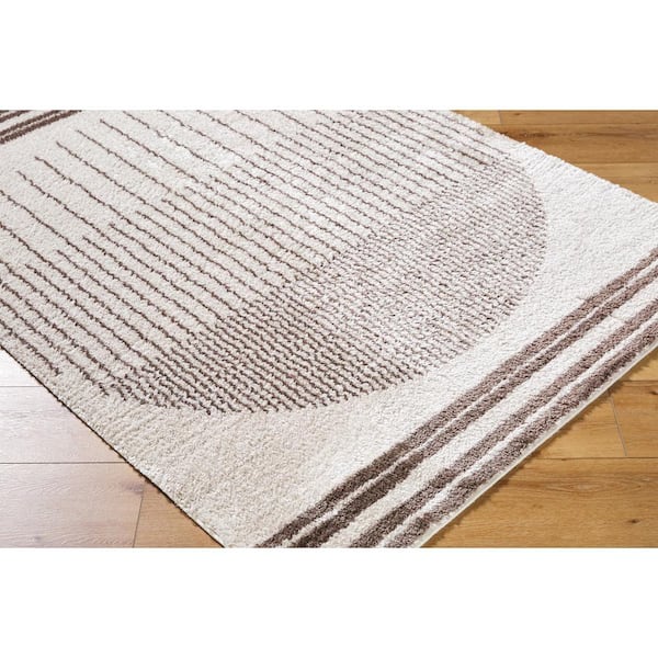 Fossay Shag Brown 5 ft. x 7 ft. Global Indoor Area Rug