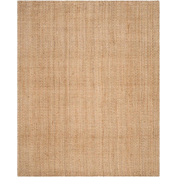 Natural Fiber 10 ft. x 14 ft. Natural Solid Color Area Rug