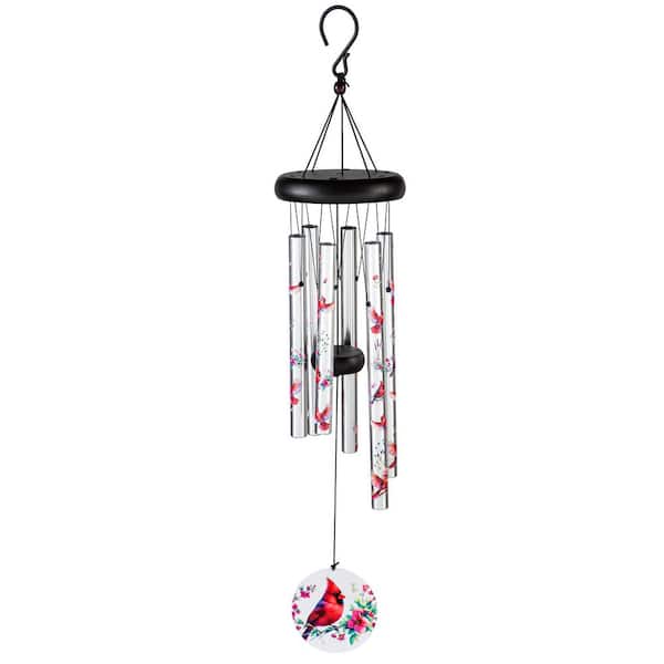 27 in. Avria Printed Hand Tuned Wind Chime, Cardinals