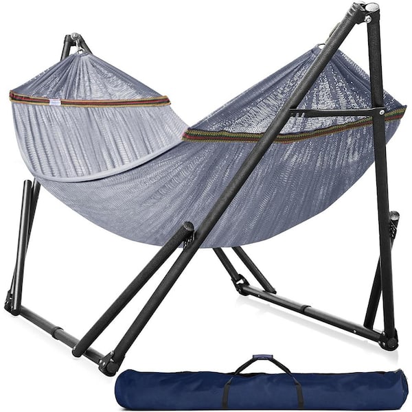 ITOPFOX 10 ft. Free Standing Camping Hammock with Stand in Gray