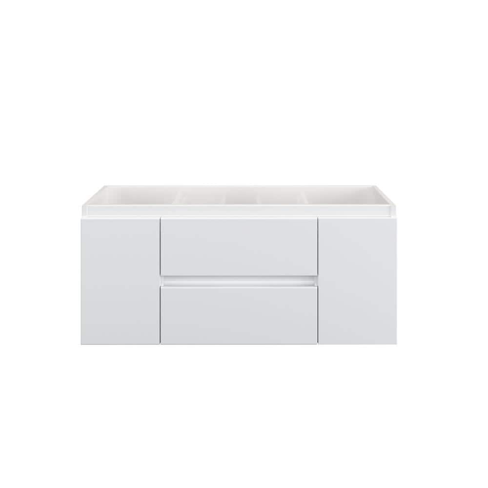 Salt 48 in. W x 20 in. D Bath Vanity Cabinet Only in Glossy White price history on PriceWatchPro