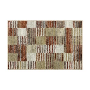 Pernette Red/Beige 2 ft. 7 in. x 3 ft. 11 in. Geometric Area Rug