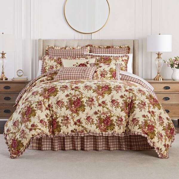 Stratford Park Warm and Vibrant 10 Piece Comforter Bedding Set,  Burgundy, Queen Size, Warm, 100% Polyester : Home & Kitchen