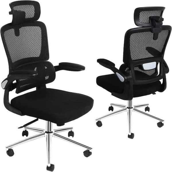 SMUGDESK Gray Office Chair Ergonomic Desk Task Mesh Chair with Armrests Swivel Adjustable Height