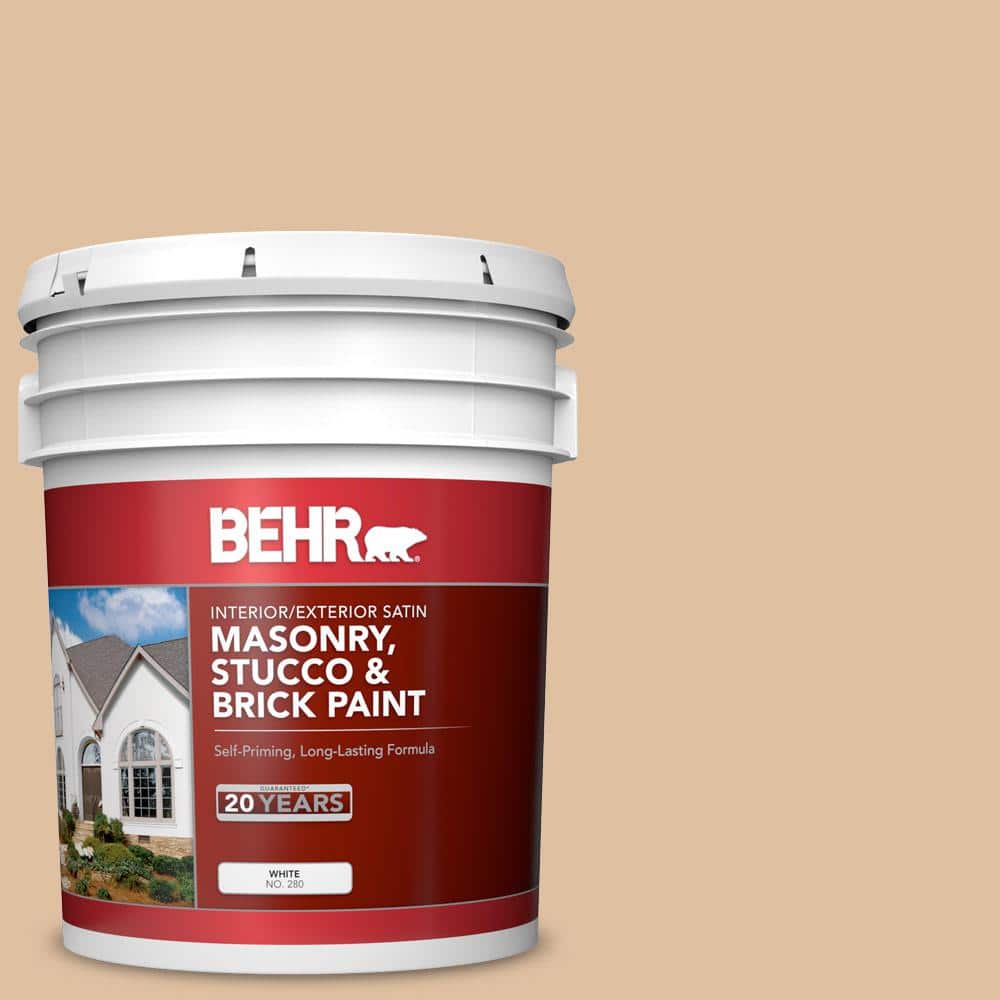 5 gal. #S290-3 Slender Reed Satin Interior/Exterior Masonry, Stucco and Bri