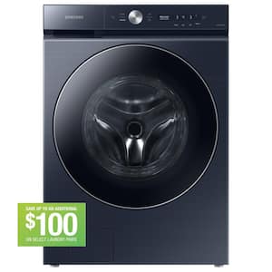 Bespoke 5.3 cu. ft. Ultra-Capacity Smart Front Load Washer in Brushed Navy with AI OptiWash and Auto Dispense