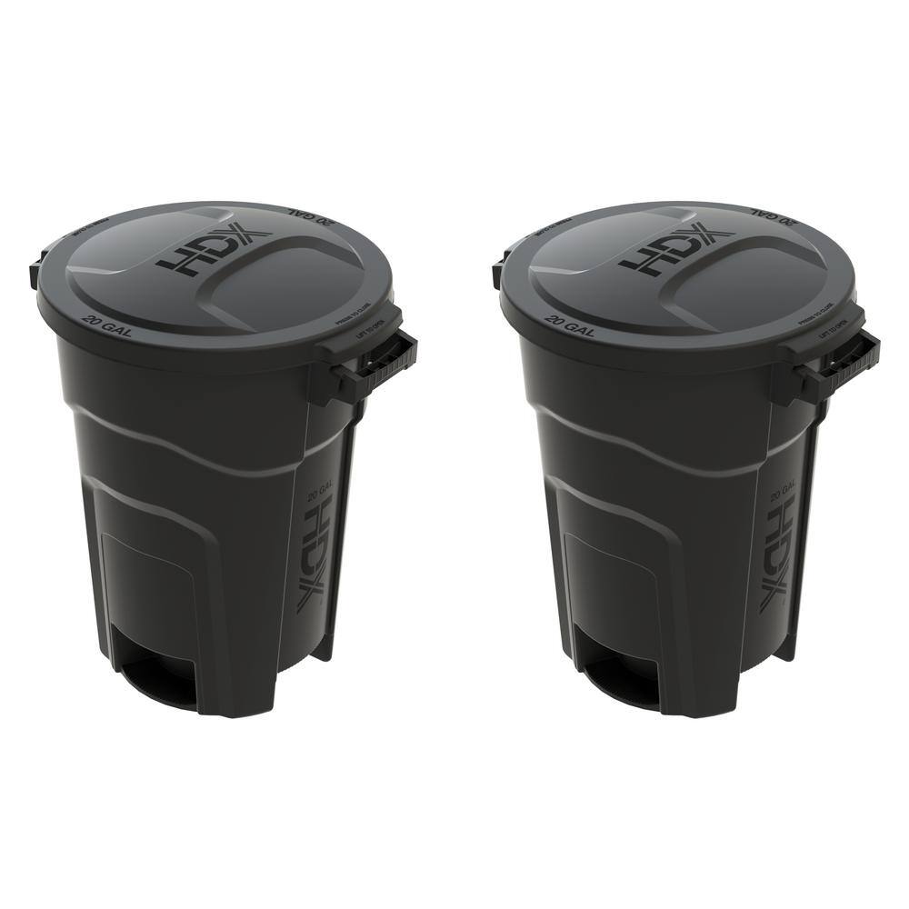 Reviews for HDX 20 Gal. Black Outdoor Vented Trash Can with Domed Lid