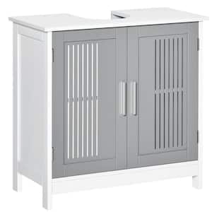 11.75 in. W x 23.50 in. D x 23.50 in. H in White Gray MDF Easy to Assemble Cabinet Kitchen Cabinet with AjustableShelves