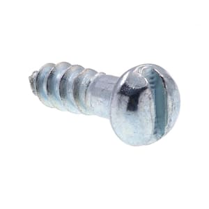 #6 x 1/2 in. Zinc Plated Steel Slotted Drive Round Head Wood Screws (50-Pack)