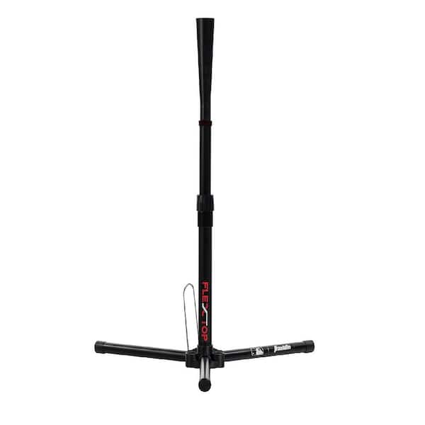 Unbranded Black Kids Batting MLB Flex Top Tee Ball with Adjustable Height & Tripod-Leg Base for Kids Outdoor