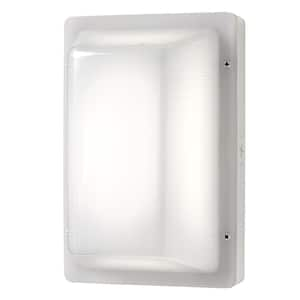 9 in. White LED Outdoor Impact Resistant Light 3 Color Temperature Option Weather Rust Resistant 600 to 1200 Lumen Boost