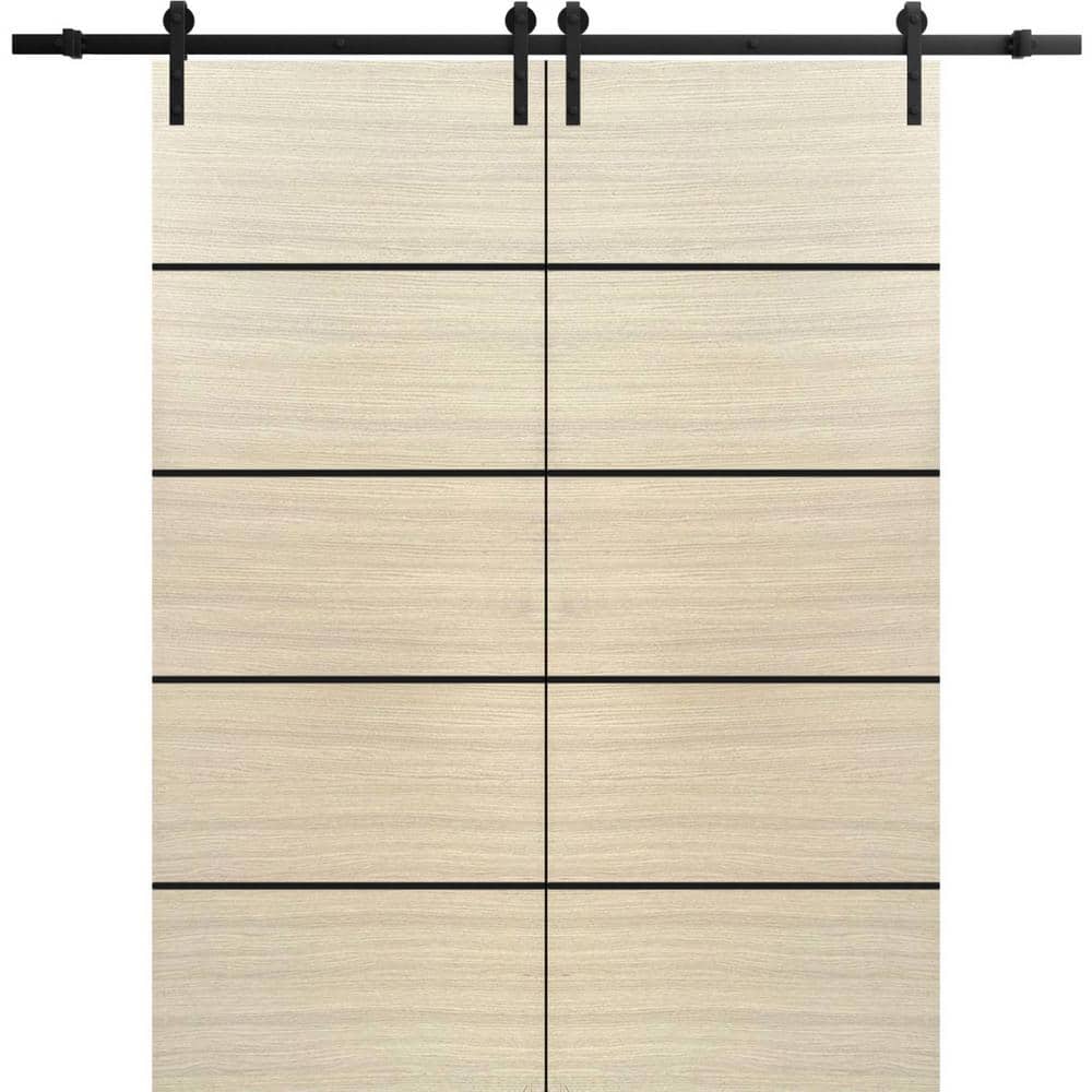 Assemble Required 30 in. x 96 in. 2-Panel Natural Veneer Solid Wood with Honeycomb Sliding Barn Door with Hardware Kit price history on PriceWatchPro