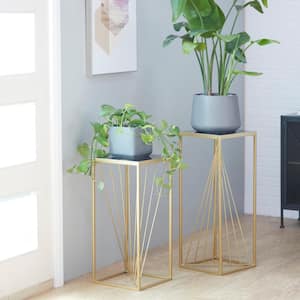 Gold Contemporary Metal Accent Table (Set of 2)