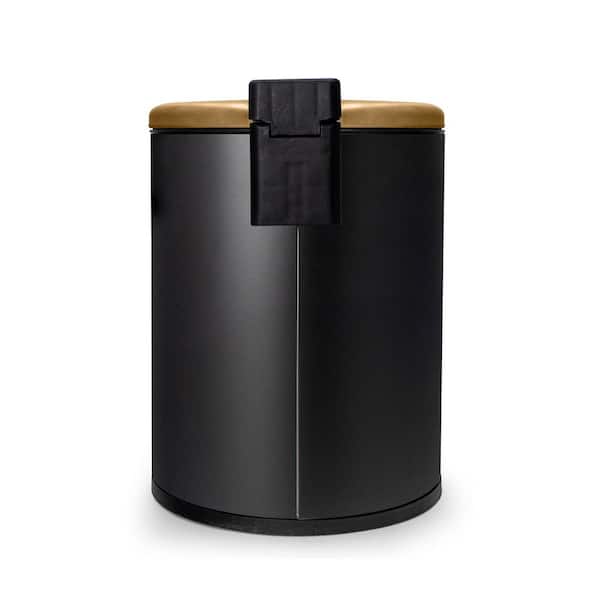 ACENTO Small Round 5 L/1.3 Gal. Pedal Trash Bin with Soft Close