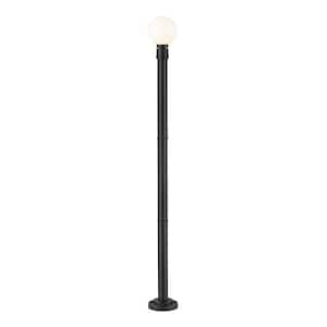 Laurent 1-Light Black Aluminum Hardwired Outdoor Weather Resistant Post Light Set with no Bulb Included