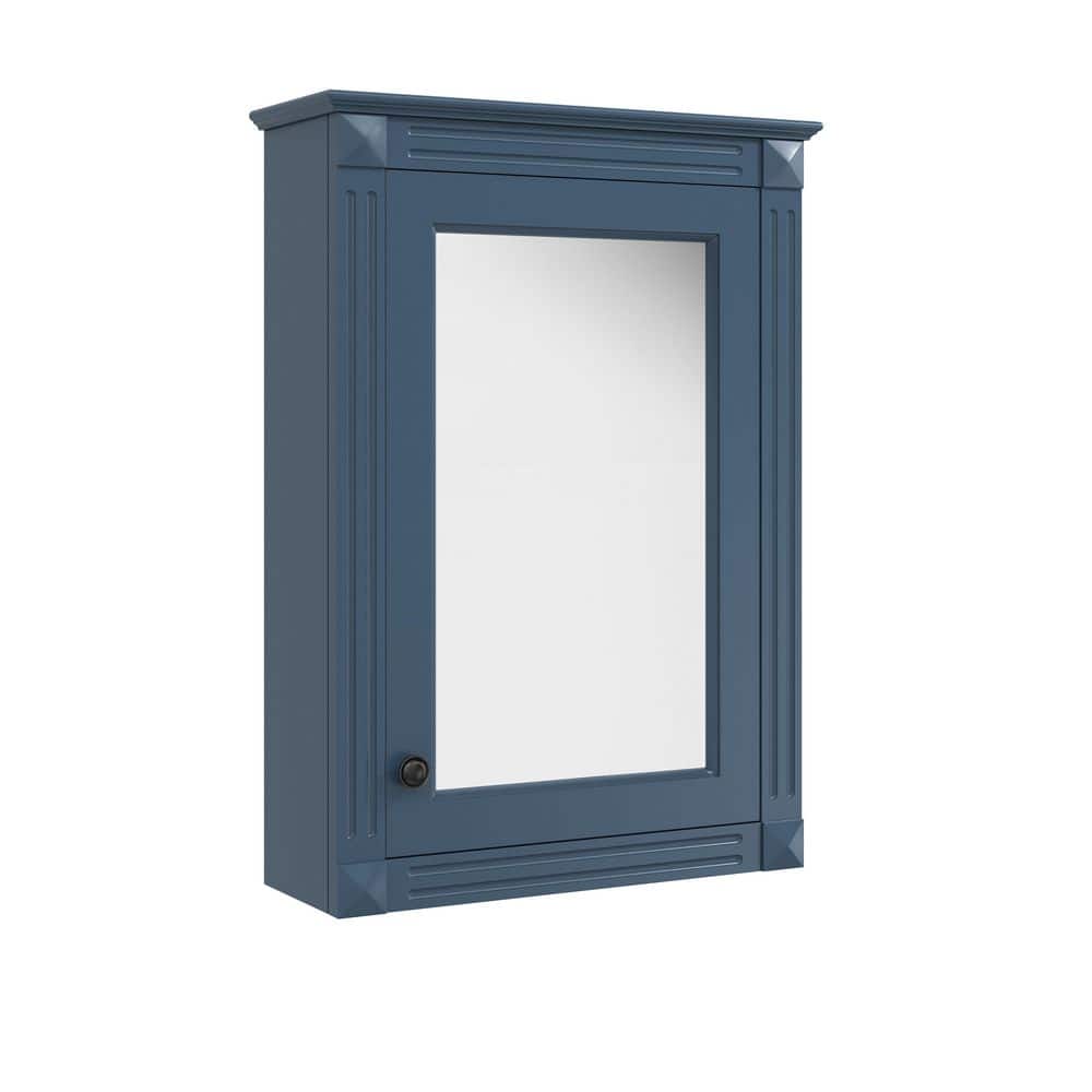 20 in. W x 27.8 in. H Rectangular Blue Wall-Mount Medicine Cabinet with Mirror & Adjustable Shelf price history on PriceWatchPro