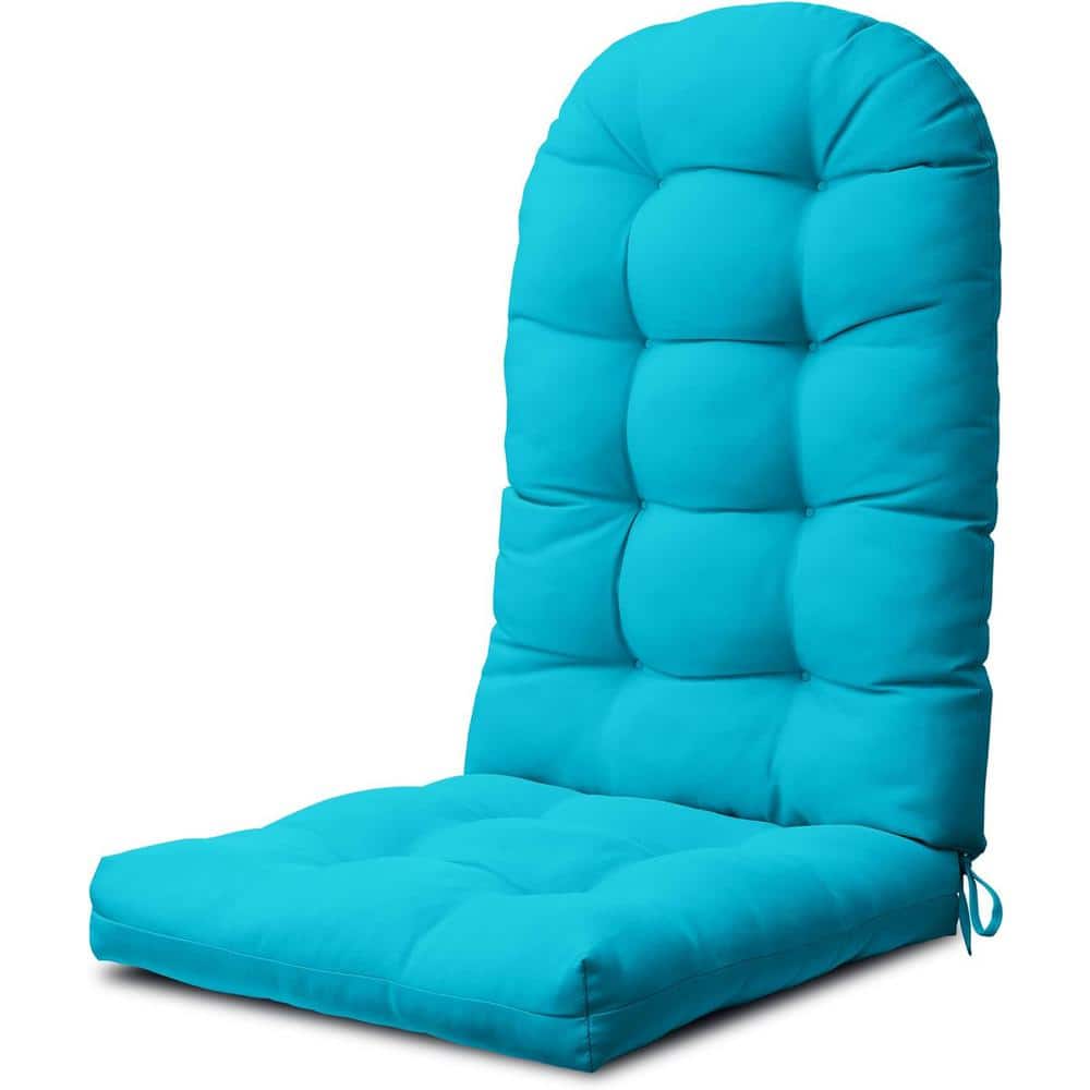 Blue High Back Polyester Adirondack Chair Cushion