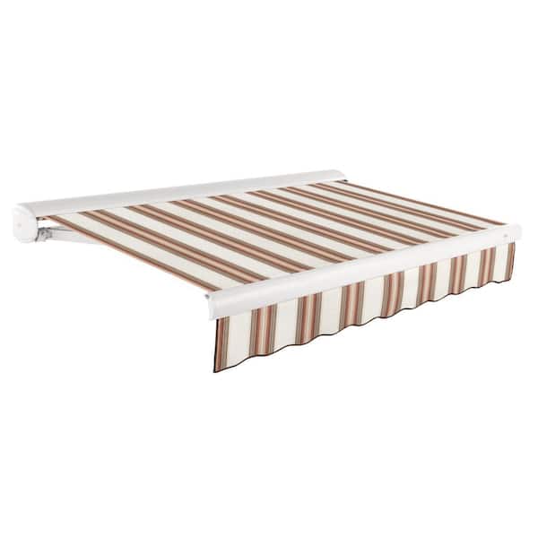 AWNTECH 18 ft. Key West Right Motor Retractable Awning with Cassette (120 in. Projection) Brown/Tan/Terracotta Multi