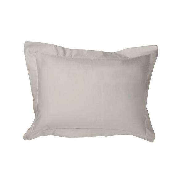 The Company Store Legends Pearl Gray Solid 600-Thread Count Egyptian Cotton Sateen Standard Sham