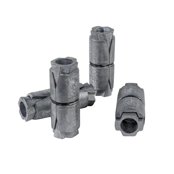 PLUMBFLEX 3/8 in. Double Expansion Shield, Zinc (50-Pack) Z38-ADX