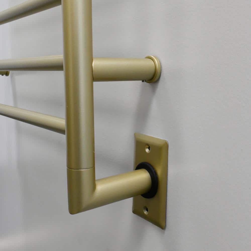 Radiant Satin Brass Wall Mounted Stainless Steel Towel Warmer