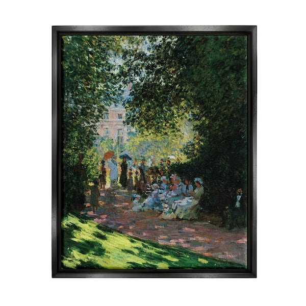 The Stupell Home Decor Collection Parisians In Parc Classical Painting Style" by Marcus Jules Floater Frame People Wall Art Print 25 in. x 31 in.